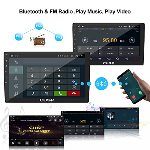 10 Inch Android Car Stereo Radio (10 Inch 4G+64G+Car Play and Android Auto)