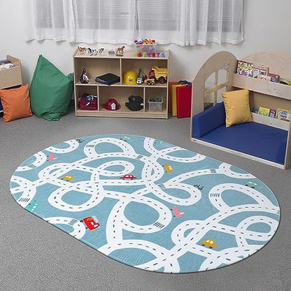 Kids Rug Play Mat (Blue / 3'x5')
