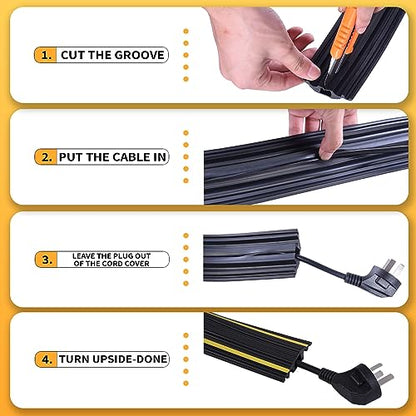 6FT Floor Cord Cover (5 Channel 6 ft)