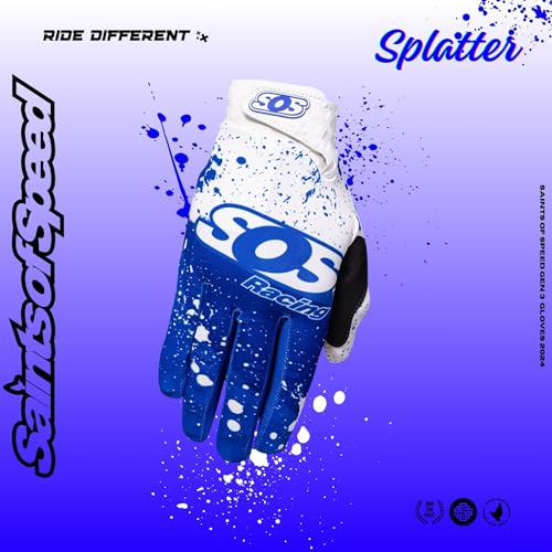 Splatter Dirt Bike Gloves (Small)