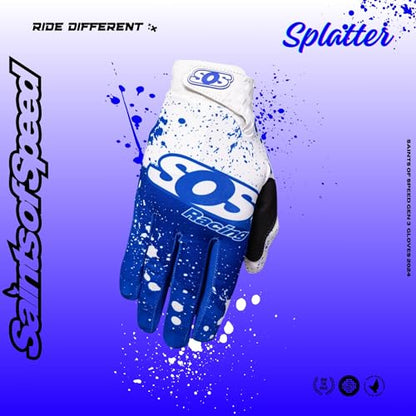 Splatter Dirt Bike Gloves (Medium)