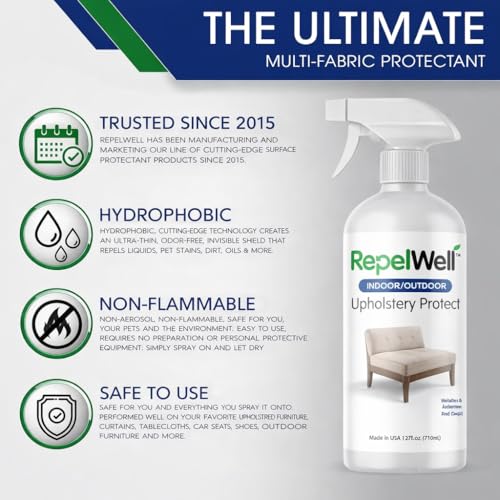 Non Toxic Fabric Protector Spray for Upholstery & Furniture (Upholstery Protect 24oz)