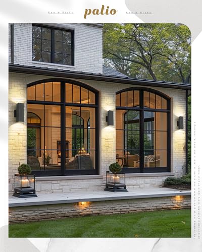 Modern Outdoor Wall Light (Black 2PK)