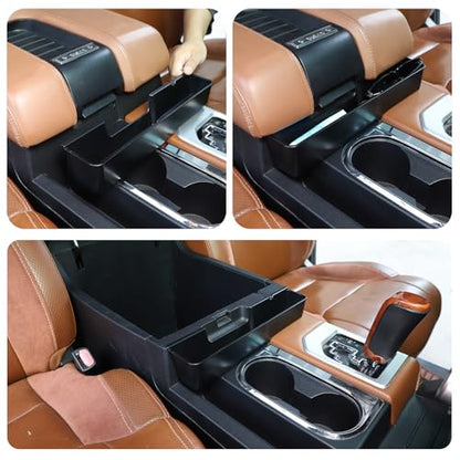 Car Center Console Armrest Box Storage Box Organizer Compatible with Toyota Tundra 2014