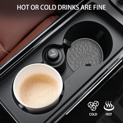 Car Coasters for Cup Holders [4 Pack] (4pack-dark Grey)