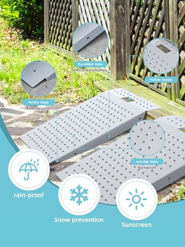 Shed Ramp 29" L x 24" W Ramp for Shed Entrance (29"L x 24"W（1PC）)