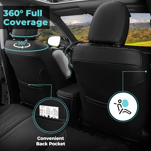for Toyota RAV4 Seat Covers 2013 2014 2015 2016 2017 2018 RAV 4 XLE SE Limited Platinum Adventure (BlackRed / 2013-2018 Limited/XLE/SE/Platinum/Adventure)