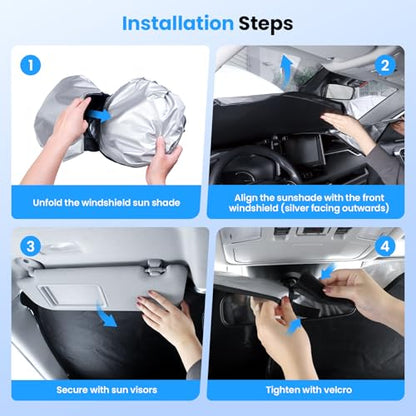 Windshield Sun Shade for 2024 (1PCS Toyota Grand Highlander 2024-Present)