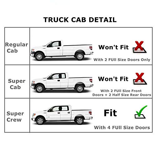 Rain Guards ompatible with Ford F150 SuperCrew 15 (for F150 Super Crew Cab 2015-2020)