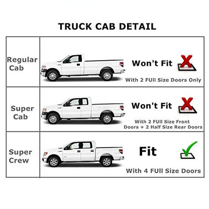 Rain Guards ompatible with Ford F150 SuperCrew 15 (for F150 Super Crew Cab 2015-2020)