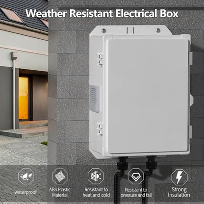 Outdoor Electrical Junction Box (13"H x 9.2"L x 5.6"W & Standard)