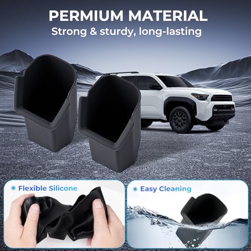 2PCS Rear Cup Holder Inserts for Toyota 4Runner 2026 2025 (Cup Holder for 2025-2026 4Runner, Rear)