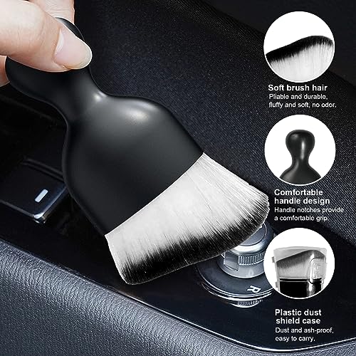 2 PCS Car Detailing Brush (White/Black / 2 PCS)