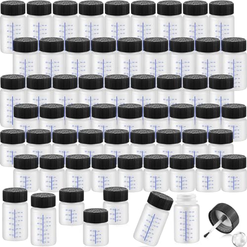 120 Pcs Touch up Paint Bottles with Brush 2 oz 1 oz Mixing Ball
