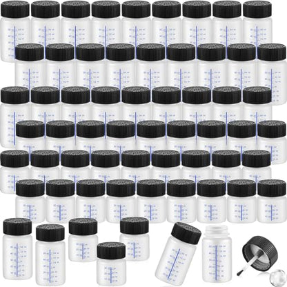 120 Pcs Touch up Paint Bottles with Brush 2 oz 1 oz Mixing Ball
