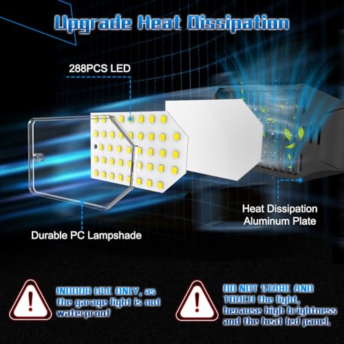 Garage Light Super Brighter 15000LM Garage Light Bulb 150 Watt Equivalent Screw into E26 Socket w (150W - 1Pack)