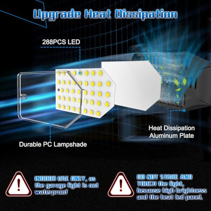 Garage Light Super Brighter 15000LM Garage Light Bulb 150 Watt Equivalent Screw into E26 Socket w (150W - 1Pack)