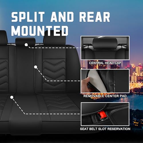 Car Seat Covers for Chrysler Pacifica 2004 (Full Set / Pure Black)