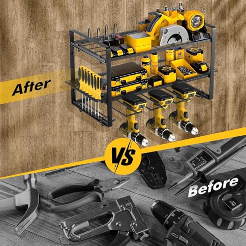 Power Tool Organizer Wall Mount (2 Pack-3 Tire)
