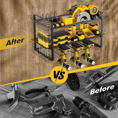Power Tool Organizer Wall Mount (2 Pack-3 Tire)