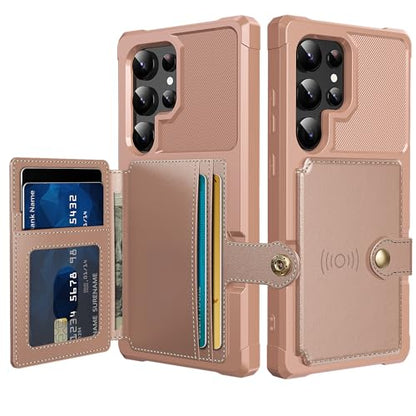 Wallet Case for Samsung Galaxy S24 Ultra (Pink / Samsung Galaxy S24 Ultra)
