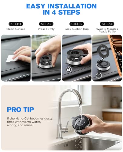 Magnetic Car Phone Holder for MagSafe (Silver)