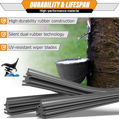 Windshield Wiper Blade Replacement for Ford Edge Lincoln MKX (26"+20"+14")