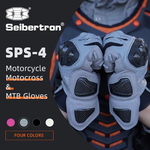 SPS 4 Winter Unisex Touchscreen Road Racing Motorcycle MTB Sports Gloves Also fit BMX MX ATV Mountain Bike Bicycle Cycling Off (Grey Sps-4 / XL Adult)