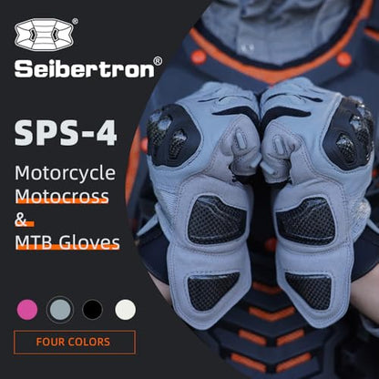 SPS 4 Winter Unisex Touchscreen Road Racing Motorcycle MTB Sports Gloves Also fit BMX MX ATV Mountain Bike Bicycle Cycling Off (Grey Sps-4 / XL Adult)