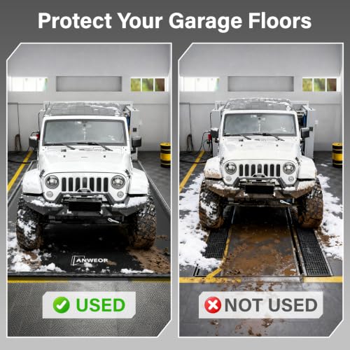 7'9" x 18' Garage Floor Mat 650 GSM Containment Mat for Under Car (7'9" x 18')