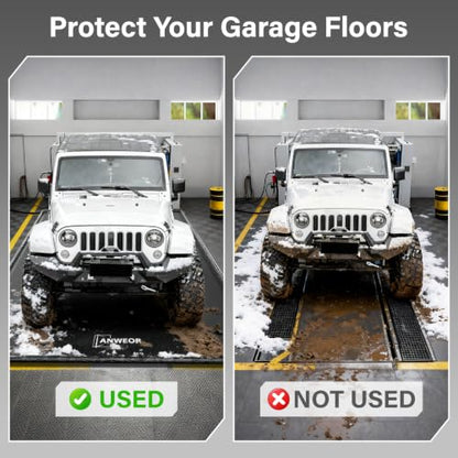 7'9" x 18' Garage Floor Mat 650 GSM Containment Mat for Under Car (7'9" x 18')