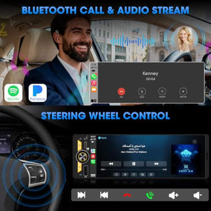 Wireless Single Din CarPlay Stereo