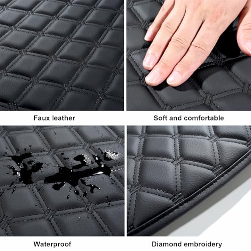 Custom Fit Center Console Cover for Dodge RAM 1500 (PVC Leather-Black / for Jump Seat 2019-2026 Ram 1500)