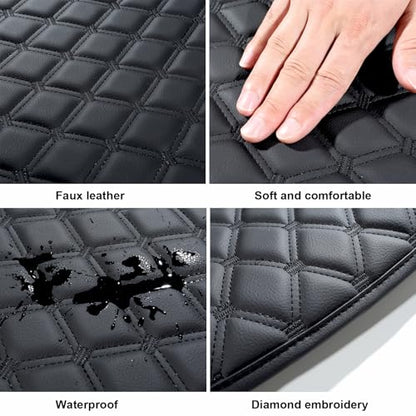 Custom Fit Center Console Cover for Dodge RAM 1500 2500 3500 2002 2003 2004 2005 2006 2007 2008 2009 2010 2011 2012 with Jump Seat (PVC Leather-Black / for Jump Seat 2002-2012 Ram 1500-3500)