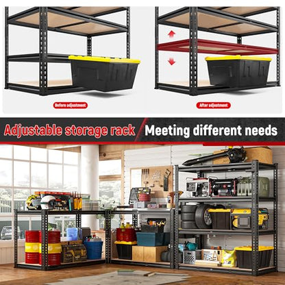 40" W Garage Shelving with Rolled (40"W x 19.7''D x 60''H)
