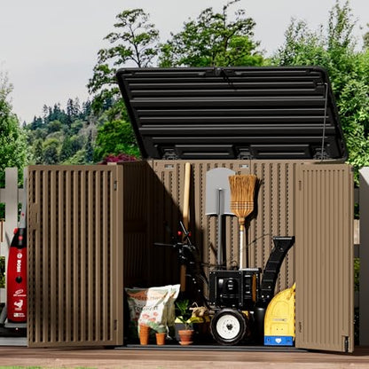 Resin Outdoor Storage Shed (Brown)