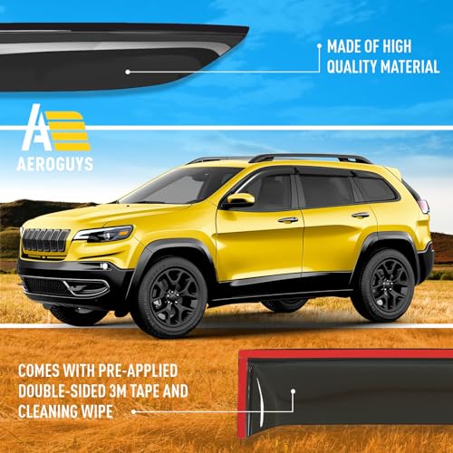 Extra Durable Window Deflectors Tape (For Jeep Cherokee 14-23 6pcs.)