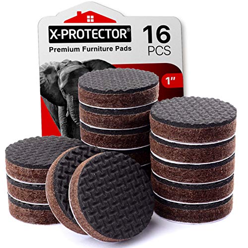 Non Slip Furniture Pads 16 pcs 1" X (16 Round 1")