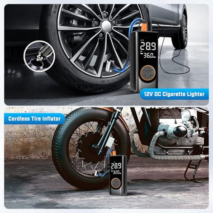 Tire Inflator Portable Air Compressor (Black(35 L/Min))