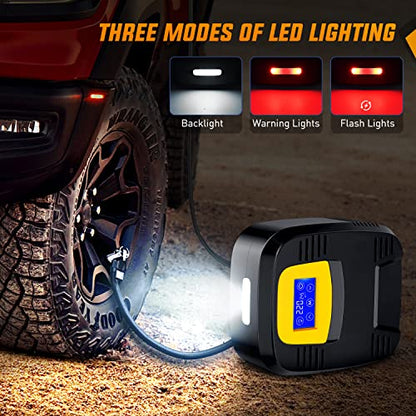 Digital Tire Inflator Air Compressor Portable Pump w (Touch Screen Air Pump)