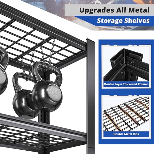2 Pack Commercial Heavy Duty Shelving (Black)