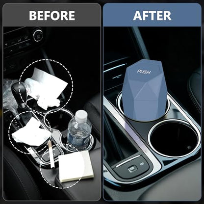 Car Trash Can with Lid (Dark Blue-2Pcs)