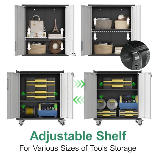 Garage Cabinet System (Black & Grey / 5 Pcs-StyleA)