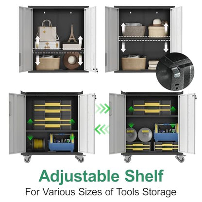 Garage Cabinet System (Black & Grey / 5 Pcs-StyleA)