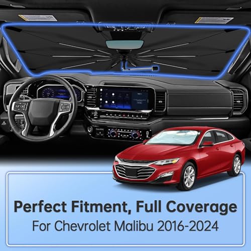 Windshield Sun Shade Umbrella for Chevrolet Malibu 2016 (for Chevrolet Malibu 2016-2024)