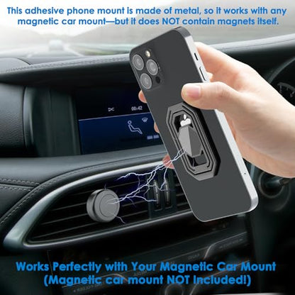 Phone Ring Holder Finger Kickstand (Grey Black)