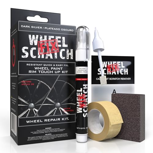 Dark Silver Rim Touch Up Paint Wheel Scratch Repair Kit (Silver - Dark - Kit)