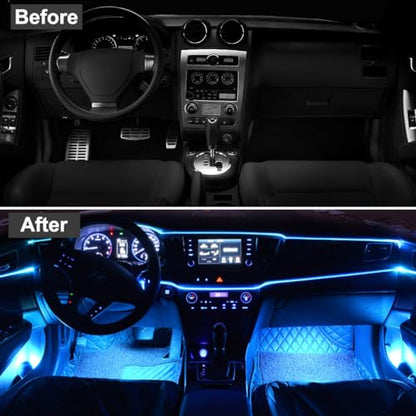 EL Wire Interior Car Lights (Ice Blue / 5M/16.5FT)