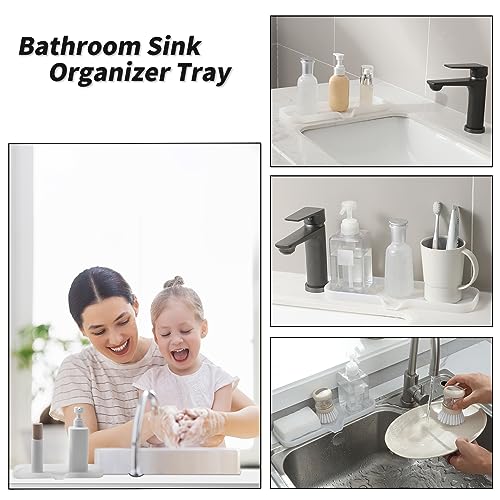 Silicone Soap Dish with Drain Spout (Translucent / L(12"×4"))