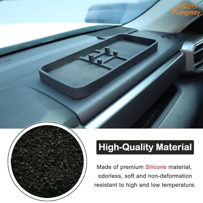 Car Center Console Dash Organizer Compatible with Toyota Tundra 2024 2023 2022 Pickup Truck Dashboard Table Tray Storage Box Dash Phone Holder Container Box Anti (Fit Toyota Tundra 22-24+)